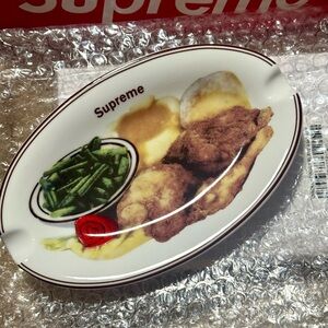 Supreme chicken dinner ashtray plate
